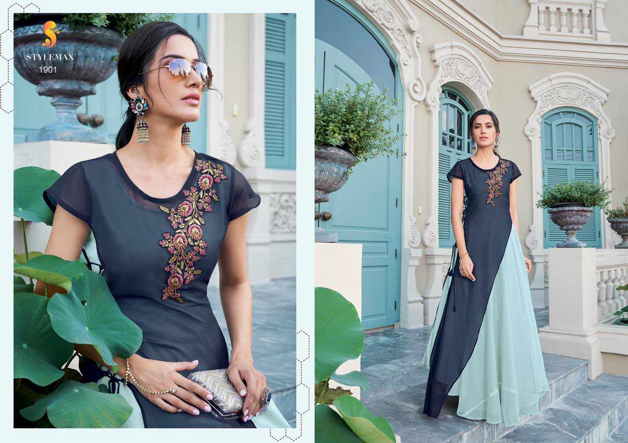 Almirah Vol-2 Wholesale Georgette Gown Set Almirah Vol-2 Wholesale Georgette Gown Set